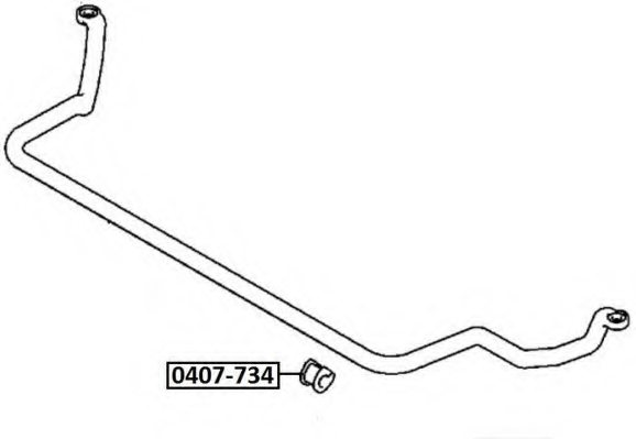 ASVA 0407-734 Bearing Bush, stabiliser